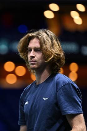 Practice Day At 2025 Rolex Paris Masters - France Andrey Rublev (RUS) during practice at the 2025 Rolex Paris Masters at the U Arena in Paris, FRANCE, on October 24, 2025. Photo by Corinne Dubreuil ABACAPRESS.COM Paris France  Copyright: xDubreuilxCorinne ABACAx
