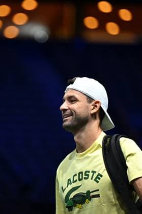 Practice Day At 2025 Rolex Paris Masters - France Grigor Dimitrov (BUL) during practice at the 2025 Rolex Paris Masters at the U Arena in Paris, FRANCE, on October 24, 2025. Photo by Corinne Dubreuil ABACAPRESS.COM Paris France  Copyright: xDubreuilxCorinne ABACAx