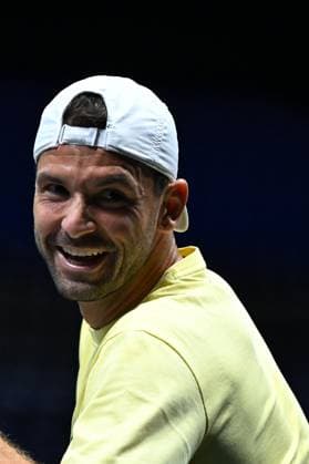 Practice Day At 2025 Rolex Paris Masters - France Grigor Dimitrov (BUL) during practice at the 2025 Rolex Paris Masters at the U Arena in Paris, FRANCE, on October 24, 2025. Photo by Corinne Dubreuil ABACAPRESS.COM Paris France  Copyright: xDubreuilxCorinne ABACAx
