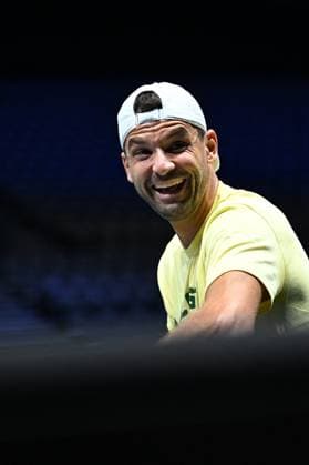 Practice Day At 2025 Rolex Paris Masters - France Grigor Dimitrov (BUL) during practice at the 2025 Rolex Paris Masters at the U Arena in Paris, FRANCE, on October 24, 2025. Photo by Corinne Dubreuil ABACAPRESS.COM Paris France  Copyright: xDubreuilxCorinne ABACAx