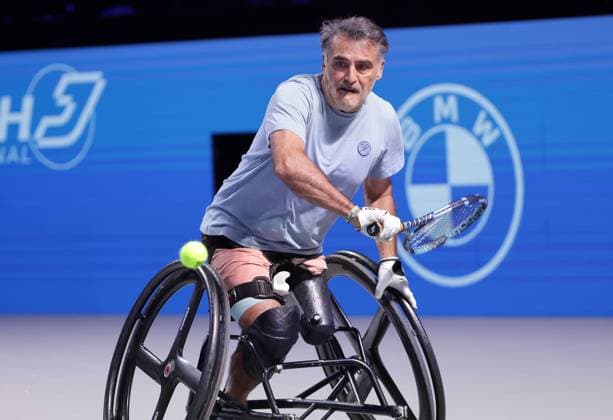 TENNIS - ATP, Tennis Herren Erste Bank Open VIENNA,AUSTRIA,25.OCT.25 - TENNIS - ATP World Tour, Erste Bank Open, wheelchair tennis. Image shows Stephane Houdet (FRA).  GEPAxpictures xWalterxLuger