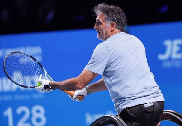 TENNIS - ATP, Tennis Herren Erste Bank Open VIENNA,AUSTRIA,25.OCT.25 - TENNIS - ATP World Tour, Erste Bank Open, wheelchair tennis. Image shows Stephane Houdet (FRA).  GEPAxpictures xWalterxLuger
