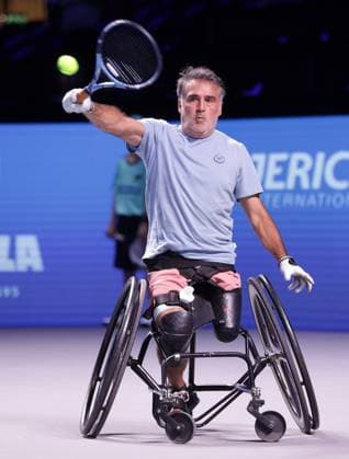 TENNIS - ATP, Tennis Herren Erste Bank Open VIENNA,AUSTRIA,25.OCT.25 - TENNIS - ATP World Tour, Erste Bank Open, wheelchair tennis. Image shows Stephane Houdet (FRA).  GEPAxpictures xWalterxLuger