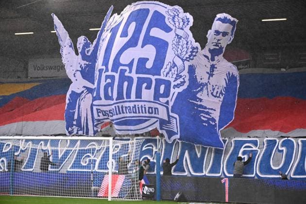 25.10.2025, Fußball, Herren, 2.BL (2. Bundesliga), Saison 2025 2026, Holstein Kiel - VfL Bochum, 10. Spieltag Choreografie der Holstein Fans Kiel, Holstein-Stadion Holstein-Stadion Schleswig-Holstein Deutschland