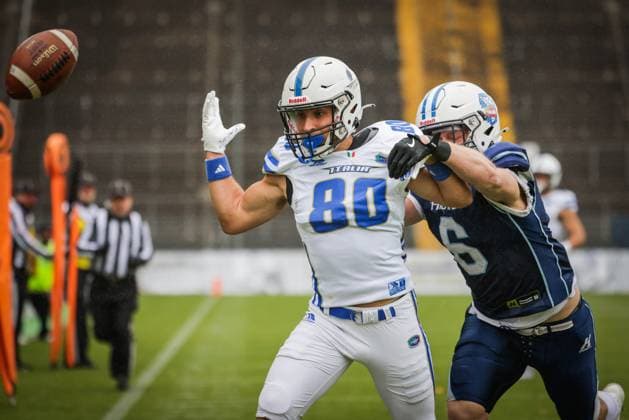 AMERICAN FOOTBALL - IFAF EC, FIN vs ITA KREFELD,GERMANY,25.OCT.25 - AMERICAN FOOTBALL - IFAF European Championship, EM, Europameisterschaft Finland vs Italy. Image shows and Elmeri Laalo (FIN).  GEPAxpictures xDavidxBitzan