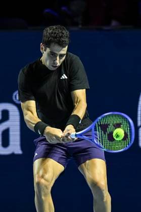 25th October 2025; St. Jakobshalle, Basel, Switzerland; 2025 ATP, Tennis Herren Swiss Indoor Tennis Day 7; Jaume Munar (ESP)in action during the match against Joao Fonseca (BRA) in the semi finals  DavidxEmm