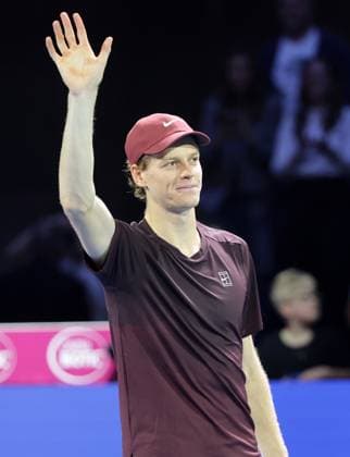 TENNIS - ATP, Tennis Herren Erste Bank Open VIENNA,AUSTRIA,25.OCT.25 - TENNIS - ATP World Tour, Erste Bank Open. Image shows the rejoicing of Jannik Sinner (ITA).  GEPAxpictures xWalterxLuger
