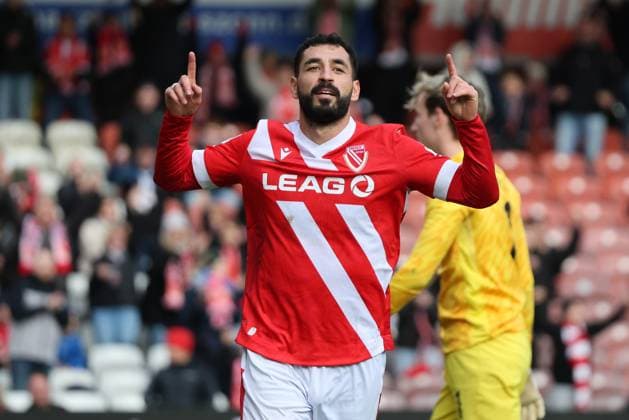 10 Tolcay Cigerci (Energie Cottbus) bejubelt seinen Treffer Fussball 3. Liga 2025 2026 FC Energie Cottbus - TSV Havelse