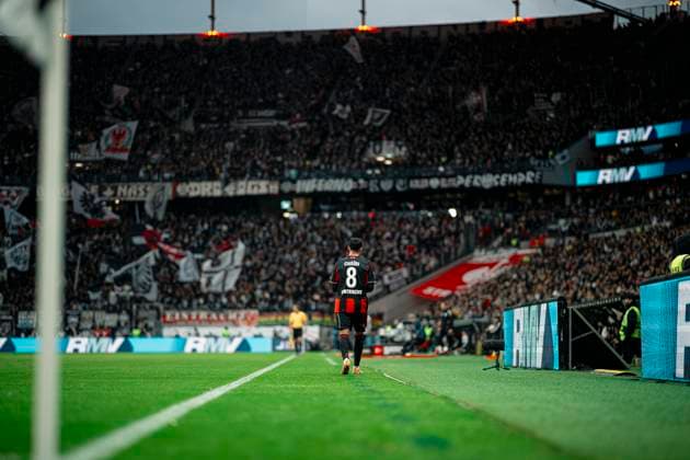 Fußball I Herren I Saison 2025-2026 I Bundesliga I 8. Spieltag I Eintracht Frankfurt - FC St. Pauli I 25.10.2025 Fares ChaÃ¯bi ( 8, Eintracht Frankfurt) Frankfurt Deutsche Bank Park Hessen Deutschland Copyright: xLobeca MaxxKrausex