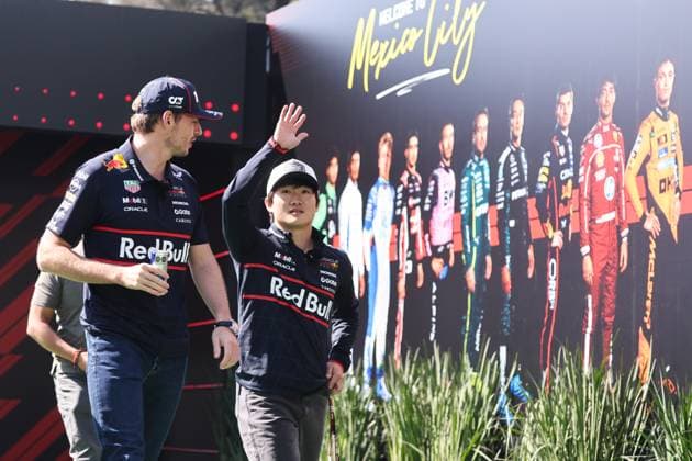 F1 Grand Prix Of Mexico City 2025 Practice 3 Max Verstappen and Yuki Tsunoda of Red Bull Racing before the third practice ahead of the Formula 1 Grand Prix of Mexico City at Autodromo Hermanos Rodriguez in Mexico City, Mexico on October 25, 2025. Mexico City Mexico  Copyright: xJakubxPorzyckix originalFilename:porzycki-f1grandp251025_np9rU.jpg