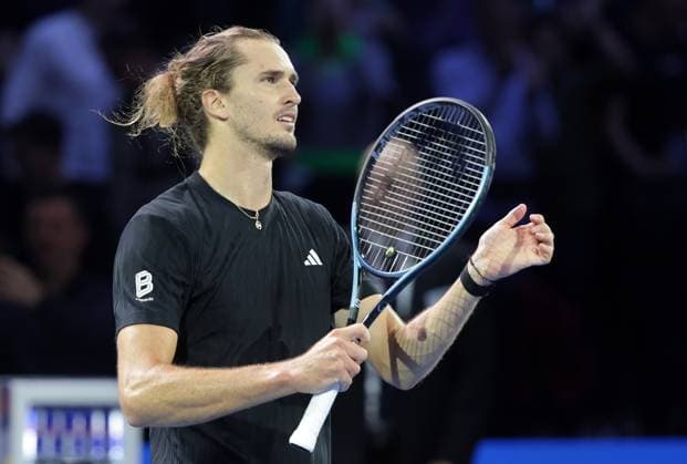 TENNIS - ATP, Tennis Herren Erste Bank Open VIENNA,AUSTRIA,25.OCT.25 - TENNIS - ATP World Tour, Erste Bank Open. Image shows the rejoicing of Alexander Zverev (GER).  GEPAxpictures xWalterxLuger