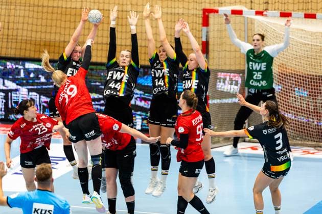 25.10.2025, GER, Handball, Frauen, Saison 2025 2026, Alsco 1.Bl, 6.Spieltag, Thueringer HC - VfL Oldenburg Johanna Reichert (Thueringer HC,29) 99947 Bad Langensalza Salza Halle Sporthalle Mehrz Thüringen Deutschland
