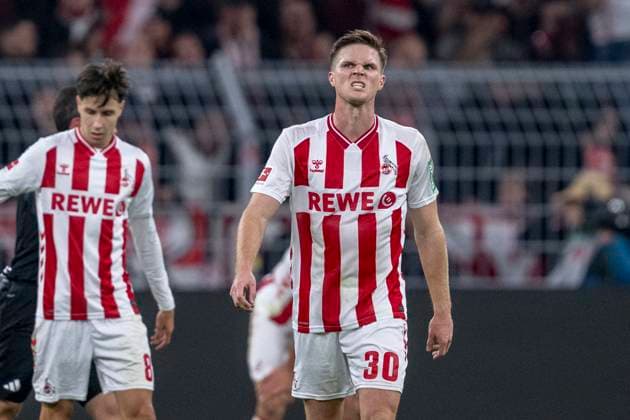 25.10.2025: Fußball: Borussia Dortmund - 1. FC Köln, 8. Spieltag im Signal-Iduna-Park. Marius Bülter (1. FC Köln) reagiert. WICHTIGER HINWEIS: Gemäß den Vorgaben der DFL und des DFB ist es untersagt, in dem Stadion und oder vom Spiel angefertigte Fotoaufnahmen in Form von Sequenzbildern und oder videoähnlichen Fotostrecken zu verwerten bzw. verwerten zu lassen. Copyright: xDavidxInderliedx