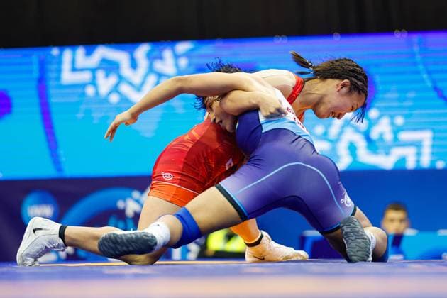 2025 U23 Wrestling World Championships 59kg WW - Ruka Natami (JPN) df. Sarika Sarika (IND) *** 2025 U23 Wrestling World Championships 59kg WW Ruka Natami JPN df Sarika Sarika IND Copyright: xUnitedxWorldxWrestlingx xKostadinxAndonovx United World Wrestling Kostadin Andonov