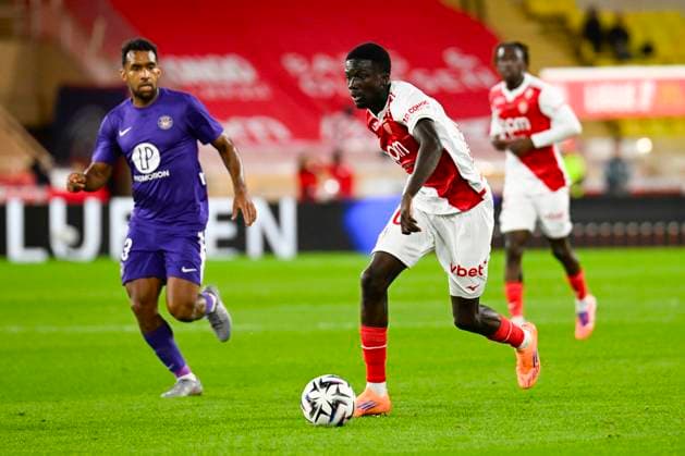FOOTBALL : AS Monaco VS Toulouse FC - Ligue 1 McDonald s - 25 10 2025 Kassoum Ouattara (ASM) - Ligue 1 McDonald s match between AS Monaco and Toulouse FC on October 25, 2025 at the Louis II Stadium in Monaco. MonacoMonaco  Copyright: xWilliamxCannarellax