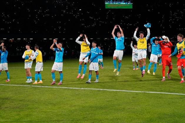 SSC Napoli v FC Internazionale - Serie A Players of SSC Napoli celebrate at the end of the Serie A match between SSC Napoli and FC Internazionale at Stadio Diego Armando Maradona Naples Italy on 25 October 2025. Naples Naples Italy  Copyright: xFrancoxRomanox originalFilename:romano-sscnapol251025_npduv.jpg