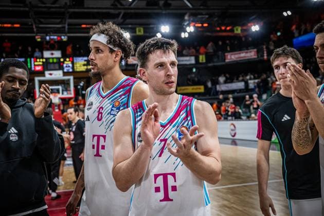 1. Basketball Bundesliga, easyCredit BBL, Saison 2025 2026, Herren, Hauptrunde, 5. Spieltag, 25.10.2025, RASTA Vechta - Telekom Baskets Bonn Grayson Murphy ( 7 - Telekom Baskets Bonn) nach der Partie Vechta RASTA Dome Niedersachsen Deutschland