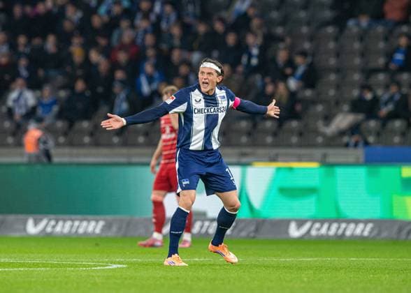 Fussball, Herren, Saison 2025 2026, 2. Bundesliga (10. Spieltag), Hertha BSC - Fortuna Düsseldorf, Fabian Reese (Hertha BSC), 25.10. 2025,