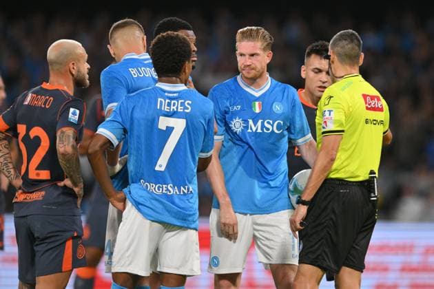Kevin De Bruyne of SSC Napoli during the match of 8th day of the Serie A Championship between S.S.C. Napoli and FC Inter at the Maradona Stadium on Oct 25, 2025 in Naples, Italy. during SSC Napoli vs Inter - FC Internazionale, Italian soccer Serie A match in Naples, Italy, October 25 2025  Copyright: xRobertoxRamaccia IPAxSportx xipa-agency.netx xx IPA_67072104 IPA_Agency_IPA67072104