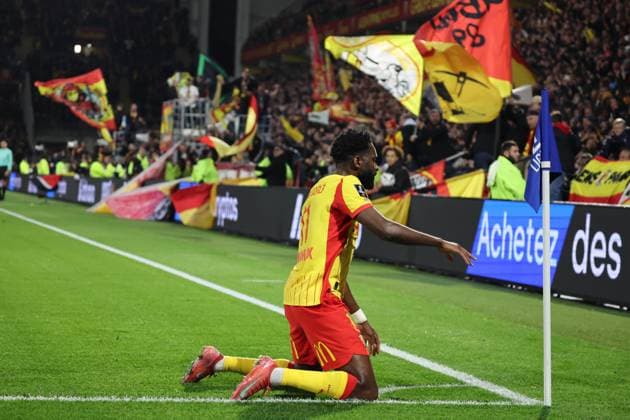 FOOTBALL : RC Lens vs Marseille - Ligue 1 J9 - 25 10 2025 But ety joie de Odsonne EDOUARD (RC Lens) lors du match RC Lens vs Marseille, Ligue 1 J9, stade Bollaert-Delelis, le 25 octobre 2025 - photo Laurent Sanson PsnewZ  Copyright: xLaurentxSANSONx xPsnewZx
