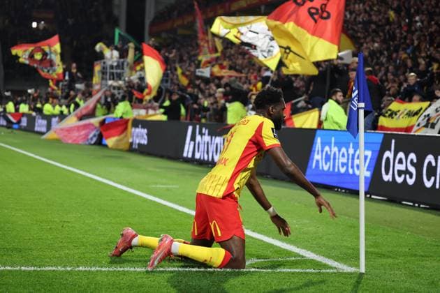 FOOTBALL : RC Lens vs Marseille - Ligue 1 J9 - 25 10 2025 But ety joie de Odsonne EDOUARD (RC Lens) lors du match RC Lens vs Marseille, Ligue 1 J9, stade Bollaert-Delelis, le 25 octobre 2025 - photo Laurent Sanson PsnewZ  Copyright: xLaurentxSANSONx xPsnewZx