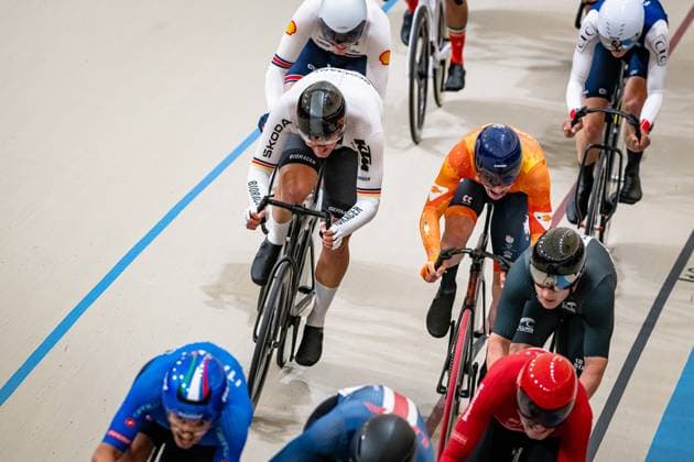 AUGENSTEIN Moritz: UCI Track cycling, Rad, Radsport, Bahnrad, Bahn World Championships 2025 AUGENSTEIN Moritz ( GER ) Germany Querformat - quer - horizontal - Landscape - Event Veranstaltung: UCI Track Cycling World Championships 2025 - Category Kategorie: Cycling - Track Cycling World Championships - Elite Men - Location Ort: South America Chile - Santiago de Chile - Velodromo Parque Penalolen Instituto - Discipline: Omnium - Scratch Race Distance: 10 km - Date Datum: 25.10.2025 Saturday Day 4 -