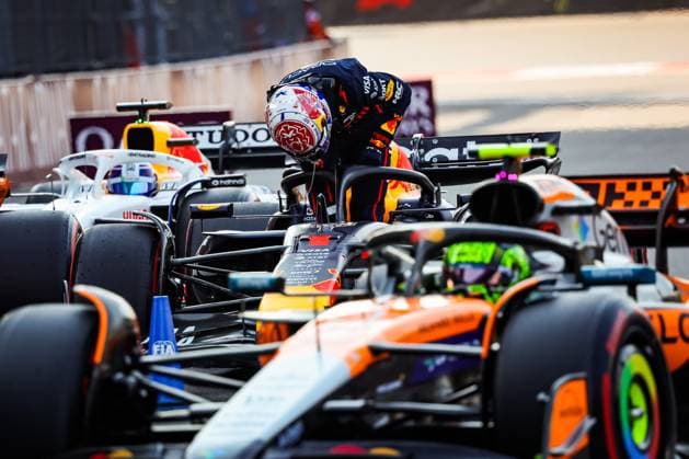 F1 - MEXICO CITY GRAND PRIX 2025 VERSTAPPEN Max (ned), Red Bull Racing RB21, NORRIS Lando (gbr), McLaren F1 Team MCL39, portrait during the 2025 Formula 1 Mexico City Grand Prix, 20th round of the 2025 FIA Formula One World Championship, WM, Weltmeisterschaft from October 24 to 26, 2025 on the Autodromo Hermanos Rodriguez, in Mexico City, Mexico - Mexico CityMexico Copyright: xFLORENTxGOODENx