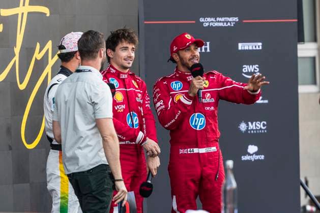 Formula?1 Gran?Premio?de?la?Ciudad?de? México?2025 Alexis Perrin OVERTAKE MAXPPP - Mexico?City 26 10 2025 Top 3 interview 04 NORRIS Lando (gbr), McLaren F1 Team, portrait, 16 LECLERC Charles (mon), Scuderia Ferrari HP, portrait, 44 HAMILTON Lewis (gbr), Scuderia Ferrari HP, portrait at the Formula?1 Gran?Premio?de?la?Ciudad?de?México?2025, the 20th round of the 2025 FIA Formula?1 World Championship, WM, Weltmeisterschaft at the Autódromo?Hermanos?Rodríguez in Mexico?City, Mexico, from 23 to 26 October 2025 Mexico?City Autódromo Hermanos Rodríguez Mexico Copyright: xOVERTAKE MAXPPPxAlexisxPerrinx OVT202510263615 OVT202510263615