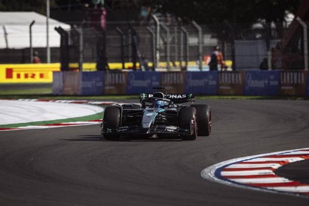 George Russell driving Mercedes-AMG F1 W16 E Performance during qualifying ahead of the F1 Grand Prix of Mexico at Autodromo Hermanos Rodriguez on October 25, 2025 in Mexico City, Mexico. Copyright: xRichardxCallis SPPx Sportspressphoto_SPR51459