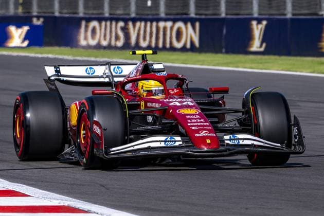 Lewis Hamilton driving Ferrari SF-25 during qualifying ahead of the F1 Grand Prix of Mexico at Autodromo Hermanos Rodriguez on October 25, 2025 in Mexico City, Mexico. Copyright: xRichardxCallis SPPx Sportspressphoto_SPR51524