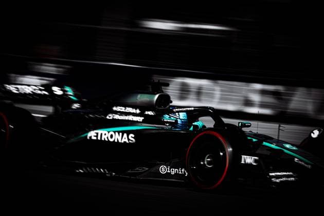 George Russell driving Mercedes-AMG F1 W16 E Performance during qualifying ahead of the F1 Grand Prix of Mexico at Autodromo Hermanos Rodriguez on October 25, 2025 in Mexico City, Mexico. Copyright: xRichardxCallis SPPx Sportspressphoto_SPR51504
