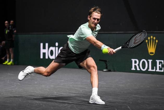 October 26, 2025, Nanterre, France, France: Sebastian KORDA of United States during the second qualifying day of the Rolex Paris Masters 1000 tennis tournament at Paris La Defense Arena on October 26, 2025 in Nanterre near Paris, France. Nanterre France - ZUMAm308 20251026_zsp_m308_012 Copyright: xMatthieuxMirvillex