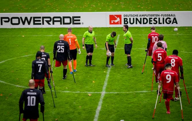 Düsseldorf, Germany. 25h Oct 2025. Fortuna Düsseldorf - BFC Preussen Berlin Deutsche Amputierten Meisterschaft 25.10.2025