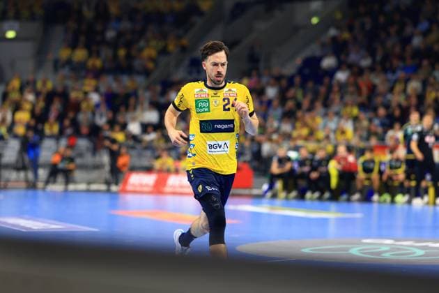 RECORD DATE NOT STATED Patrick Groetzki (24; Rhein Neckar Löwen) in Aktion auf dem Spielfeld Patrick Groetzki (24; Rhein Neckar Löwen) in Bewegung Copyright: xSpeedshotx