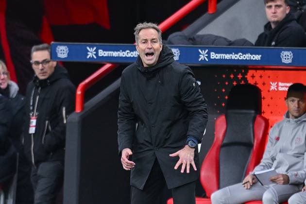 26.10.2025, Fussball, 1. Bundesliga, 8. Spieltag Saison 2025 2026, Bayer Leverkusen - SC Freiburg, Trainer Kasper Hjulmand (Bayer Leverkusen) xRHR-FOTO TKx Copyright: RHR-FOTOx RHR-FOTO TK