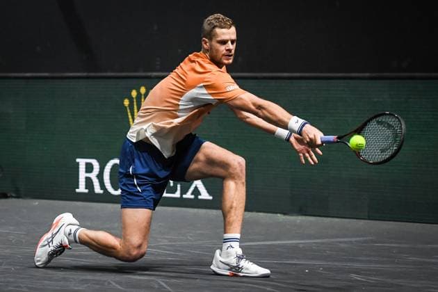 October 26, 2025, Nanterre, France, France: Yannick HANFMANN of Germany during the second qualifying day of the Rolex Paris Masters 1000 tennis tournament at Paris La Defense Arena on October 26, 2025 in Nanterre near Paris, France. Nanterre France - ZUMAm308 20251026_zsp_m308_047 Copyright: xMatthieuxMirvillex