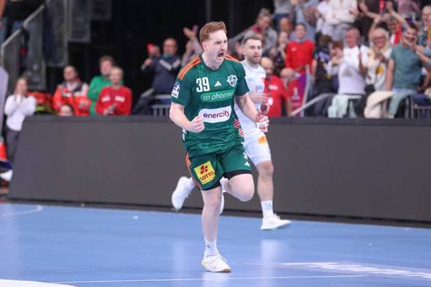 26.10.2025, xgox, Handball - Daikin HBL, TSV Hannover-Burgdorf - SC Magdeburg emspor, v.l. Lukas Stutzke (Hannover, 39) Jubel, Torjubel, jubelt ueber das Tor, celebrate the goal, celebration Hannover