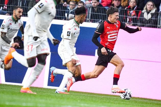 FOOTBALL : Stade Rennais vs OGC Nice - Ligue 1 - JournÃ e 9 - 26 10 2025 Quentin Merlin (Stade Rennais) RennesFrance  Copyright: xBaptistexAutissierx