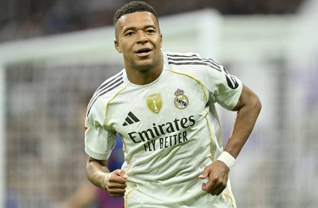Real Madrid v Barcelona - La Liga MADRID, SPAIN - OCTOBER 26: Kylian Mbappe of Real Madrid celebrates after scoring a goal during La Liga week 10 football match between Real Madrid and Barcelona at Santiago Bernabeu Stadium in Madrid, Spain on October 26, 2025. Burak Akbulut Anadolu Madrid Spain. Editorial use only. Please get in touch for any other usage.  Copyright: x2025xAnadoluxBurakxAkbulutx
