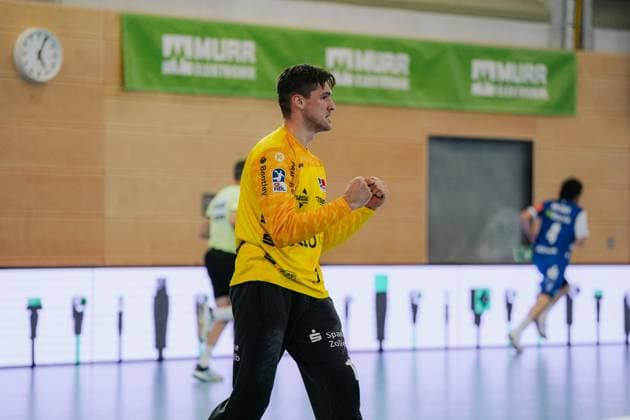 Mateusz Kornecki (HBW Balingen-Weilstetten, 01) ballt die Faust nach einem gehaltenen Ball, HC Oppenweiler-Backnang vs. HBW Balingen-Weilstetten, Handball, 2. Bundesliga, 9. Spieltag, Saison 2025 2026, 26.10.2025, HC Oppenweiler-Backnang vs. HBW Balingen-Weilstetten, Handball, 2. Bundesliga, 9. Spieltag, Saison 2025 2026, 26.10.2025 Backnang Copyright: xEibner-Pressefoto LarsxNeumannx EP_LNN