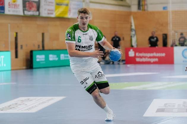 Timm Buck (HC Oppenweiler-Backnang, 06), HC Oppenweiler-Backnang vs. HBW Balingen-Weilstetten, Handball, 2. Bundesliga, 9. Spieltag, Saison 2025 2026, 26.10.2025, HC Oppenweiler-Backnang vs. HBW Balingen-Weilstetten, Handball, 2. Bundesliga, 9. Spieltag, Saison 2025 2026, 26.10.2025 Backnang Copyright: xEibner-Pressefoto LarsxNeumannx EP_LNN
