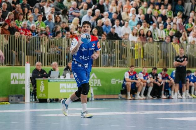 Yonatan Dayan (HBW Balingen-Weilstetten, 34) beim Spielaufbau, HC Oppenweiler-Backnang vs. HBW Balingen-Weilstetten, Handball, 2. Bundesliga, 9. Spieltag, Saison 2025 2026, 26.10.2025, HC Oppenweiler-Backnang vs. HBW Balingen-Weilstetten, Handball, 2. Bundesliga, 9. Spieltag, Saison 2025 2026, 26.10.2025 Backnang Copyright: xEibner-Pressefoto LarsxNeumannx EP_LNN