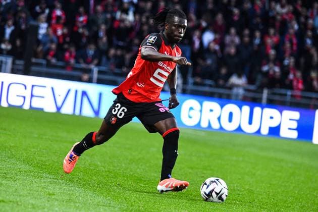 FOOTBALL : Stade Rennais vs OGC Nice - Ligue 1 - JournÃ e 9 - 26 10 2025 Alidu Seidu (Stade Rennais) RennesFrance  Copyright: xBaptistexAutissierx