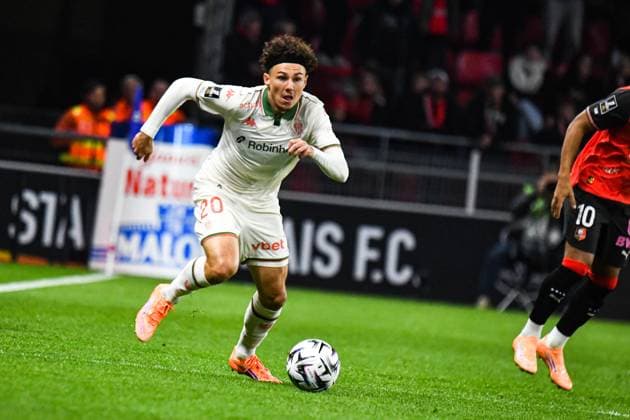 FOOTBALL : Stade Rennais vs OGC Nice - Ligue 1 - JournÃ e 9 - 26 10 2025 Tom Louchet (OGC Nice) RennesFrance  Copyright: xBaptistexAutissierx