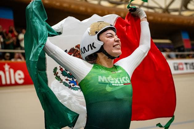 ACEVEDO MENDOZA Yareli: UCI Track cycling, Rad, Radsport, Bahnrad, Bahn World Championships 2025 ACEVEDO MENDOZA Yareli ( MEX ) Mexico Querformat - quer - horizontal - Landscape - Event Veranstaltung: UCI Track Cycling World Championships 2025 - Category Kategorie: Cycling - Track Cycling World Championships - Elite Women - Location Ort: South America Chile - Santiago de Chile - Velodromo Parque Penalolen Instituto - Discipline: Points Race - Distance: 25 km - Date Datum: 26.10.2025 Sunday Day 5 -