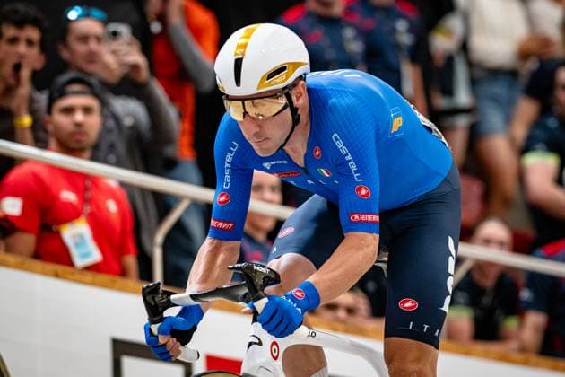 VIVIANI Elia: UCI Track cycling, Rad, Radsport, Bahnrad, Bahn World Championships 2025 VIVIANI Elia ( ITA ) Italy Querformat - quer - horizontal - Landscape - Event Veranstaltung: UCI Track Cycling World Championships 2025 - Category Kategorie: Cycling - Track Cycling World Championships - Elite Men - Location Ort: South America Chile - Santiago de Chile - Velodromo Parque Penalolen Instituto - Discipline: Elimination Race - Distance: ... m - Date Datum: 26.10.2025 Sunday Day 5 -