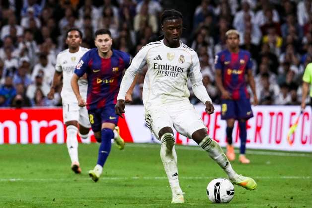 Spanish La Liga EA Sports soccer match Real Madrid vs FC Barcelona, Barca at Santiago Bernabeu Stadium in Madrid, Spain. 26 October 2025 Camavinga 900 Cordon Press  900 CordonxPress LOF - Real Madrid vs FC Barcelona