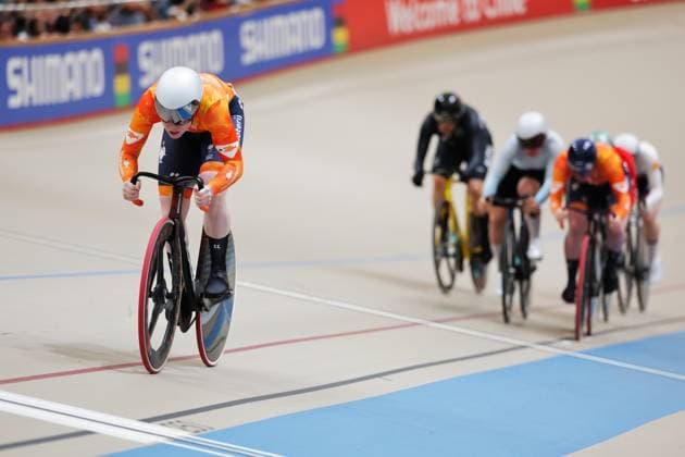 2025 Tissot UCI Track World Championships Picture by Alex Whitehead SWpix.com - 26 10 2025 - Cycling - 2025 Tissot UCI Track World Championships - Velodromo PenalolÃ n, Santiago, Chile - Women s Keirin - Finals - Final 7-12 - Hetty van de Wouw (Netherlands) Copyright: x xSWpix.comx(t axPhotographyxHubxLtd)xAlexxWhitehead SWpix.comx SWP-3030-11944