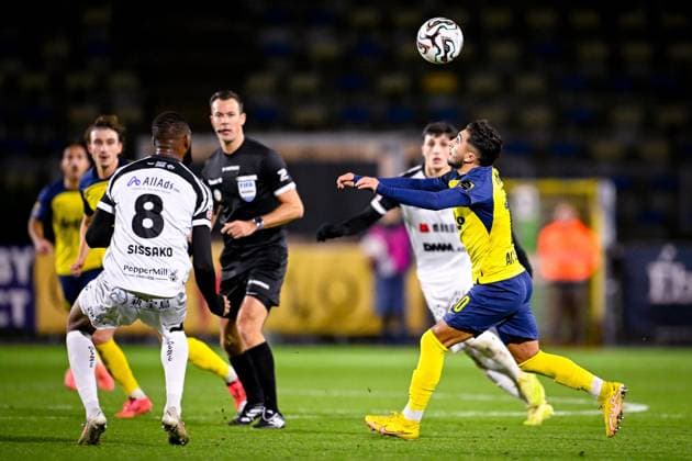 Royale Union Saint-Gilloise v Sint-Truidense VV - Jupiler Pro League BRUSSELS, BELGIUM - OCTOBER 26 : Ait El Hadj Anouar midfielder of Union Saint-Gilloise during the Jupiler Pro League match between Royale Union Saint-Gilloise and Sint-Truidense VV on October 26, 2025 in Brussels, Belgium, 26 10 2025  Copyright: xTomasxSiskx