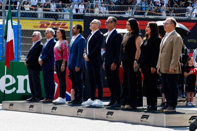 F1 - MEXICO CITY GRAND PRIX 2025 DOMENICALI Stefano (ita), Chairman and CEO Formula One Group FOG, portrait Anthem, grid during the 2025 Formula 1 Mexico City Grand Prix, 20th round of the 2025 FIA Formula One World Championship, WM, Weltmeisterschaft from October 24 to 26, 2025 on the Autodromo Hermanos Rodriguez, in Mexico City, Mexico - Mexico CityMexico  Copyright: xJavierxJimenezx